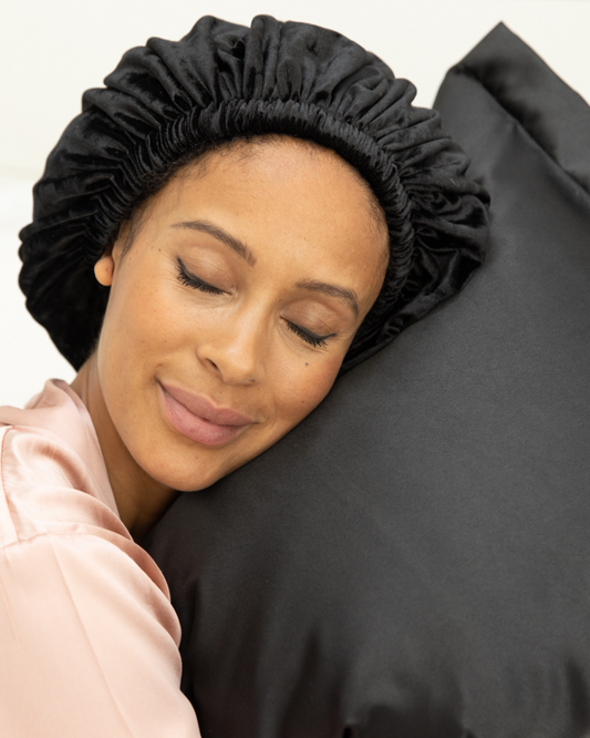 Satin Pillowcase (Black) Standard Pillowcase