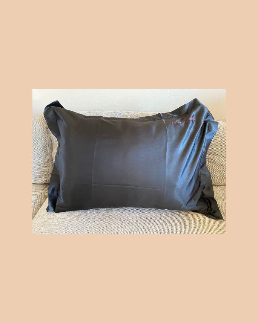 Satin Pillowcase (Black) Standard Pillowcase