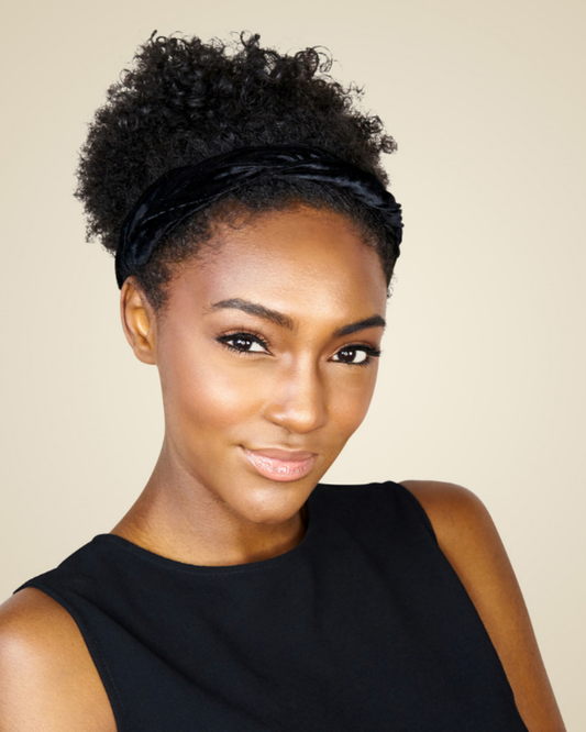 Black Velvet Adjustable Headband
