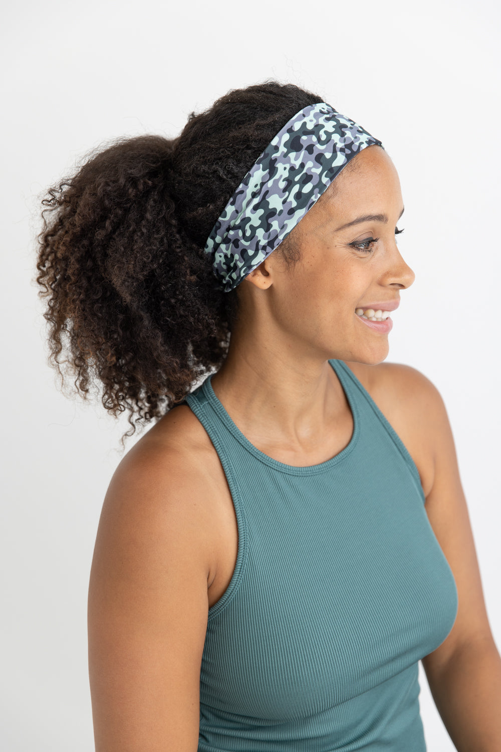 Green Camouflage Adjustable Headband