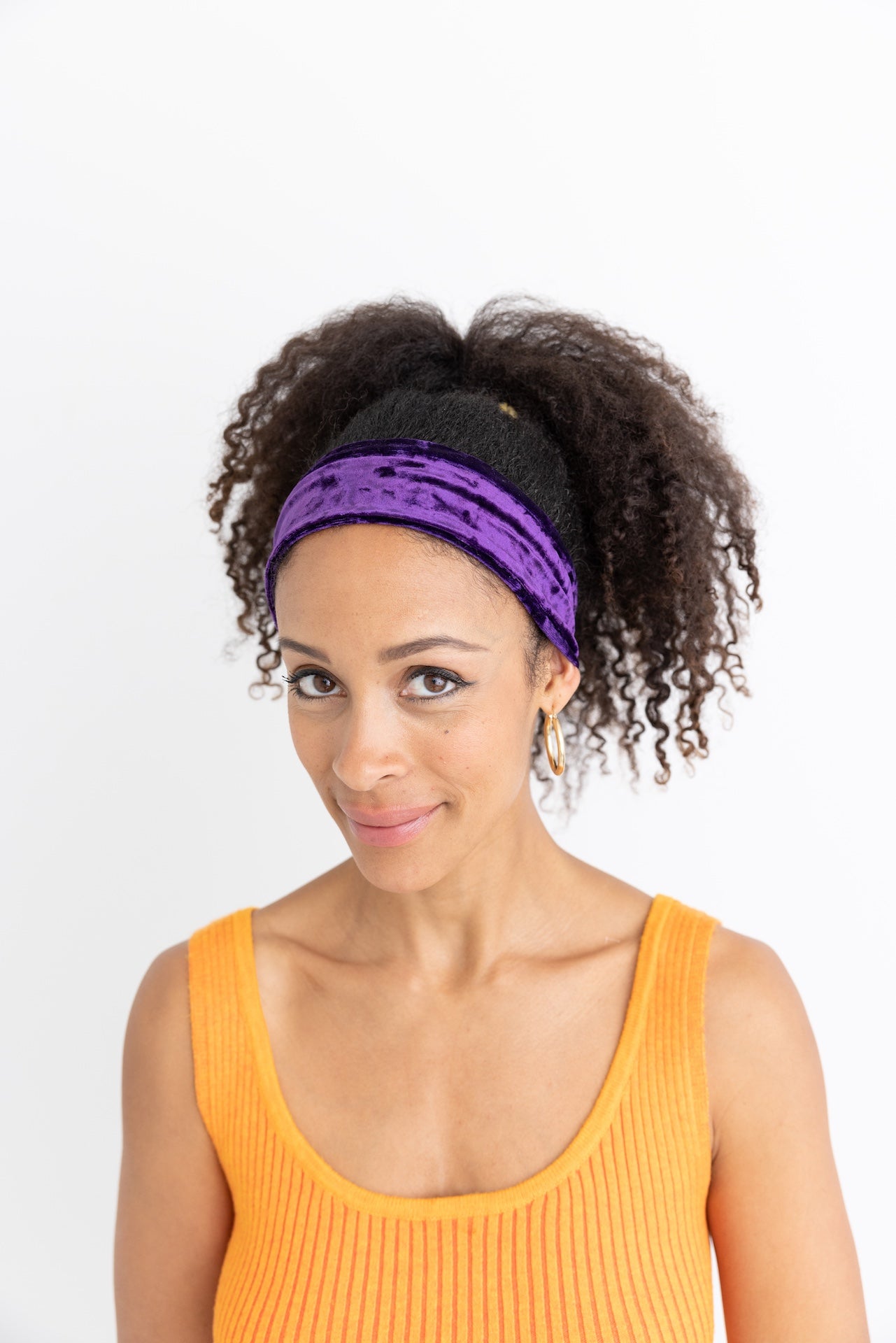Purple Velvet Adjustable Headband