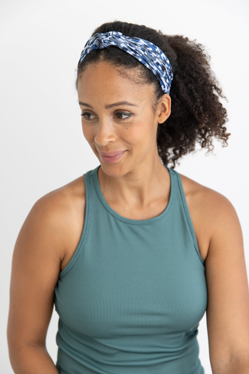 Blue Camouflage Adjustable Headband
